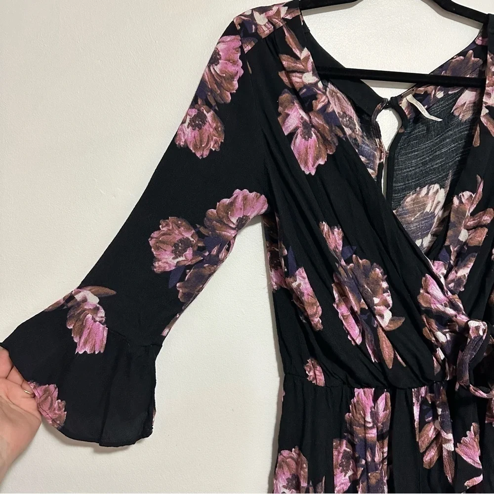 Free People All the Right Ruffles Floral Romper Size Small